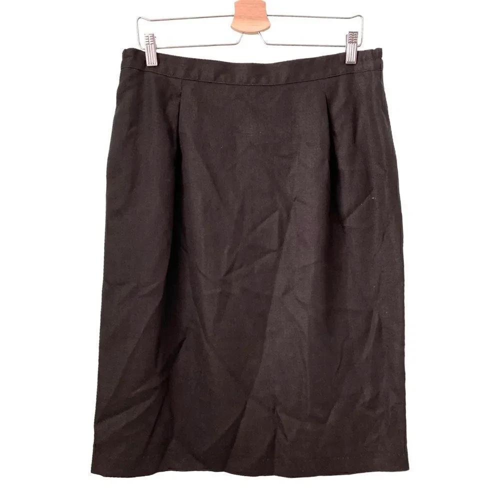 Vintage Giorgio Sant'Angelo Black Pencil Skirt in Size 16